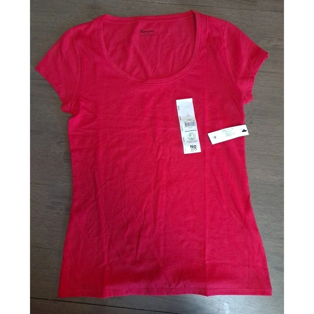 NWT NOBO No Boundaries Just Red Short Sleeve T-Shirt Women's Juniors Small 4-6